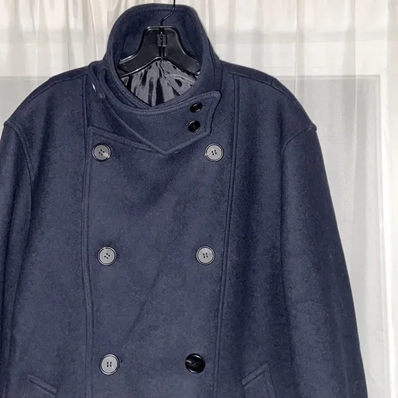 Wooyoungmi Paris fleece wool PeaCoat 1/1 Rare Find IT54 XXL UNI Designer Coat‌